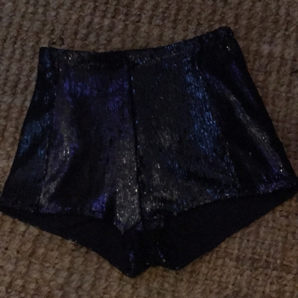 High waisted sequence shorts